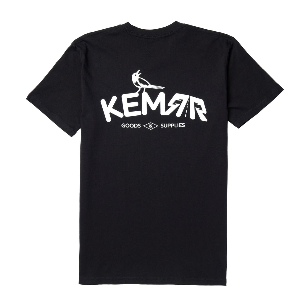 Black — KEMRR logo tee back