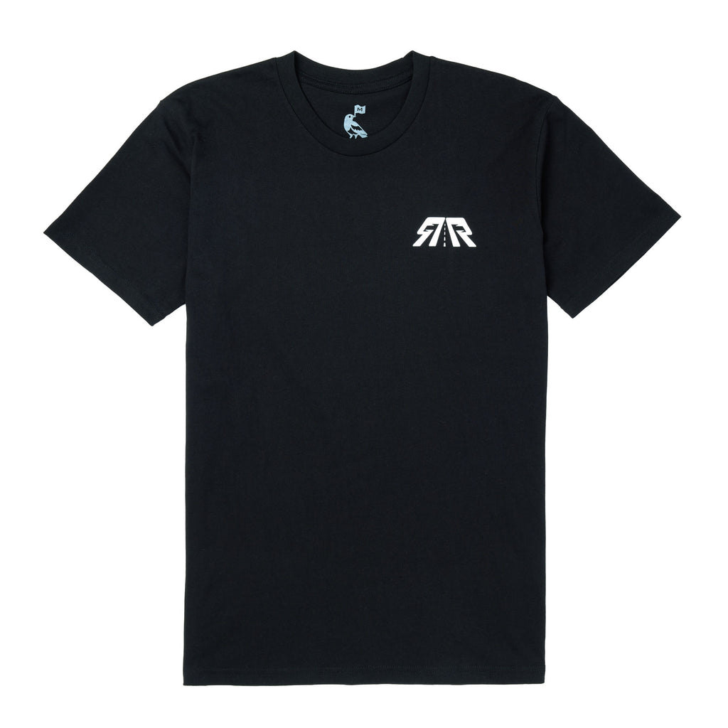 Black — KEMRR logo tee front