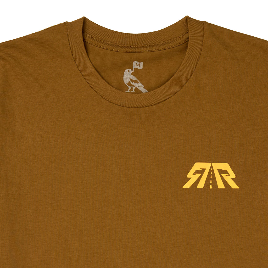Bronze — KEMRR logo tee front detail